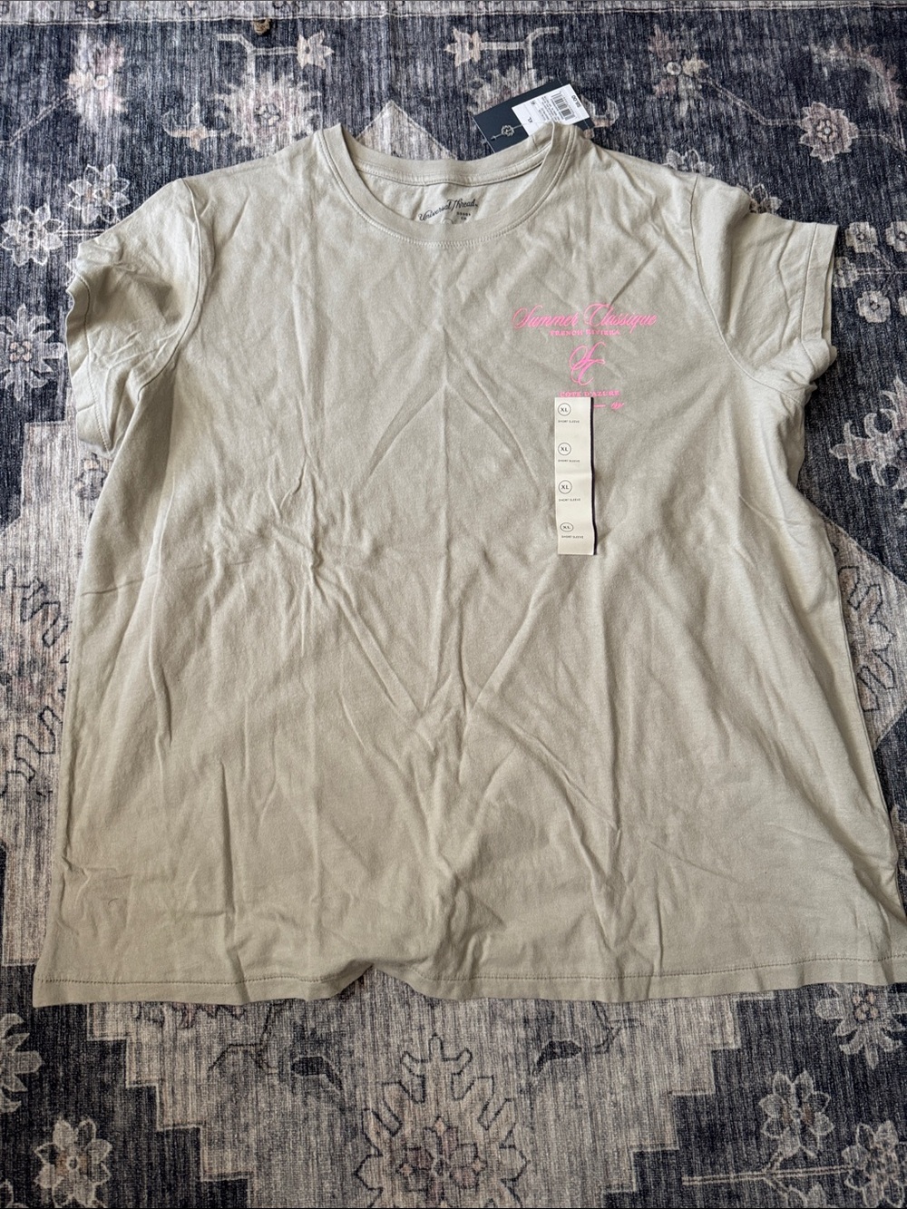 Original Penguin Tan Crewneck T‑Shirt with Logo Tag